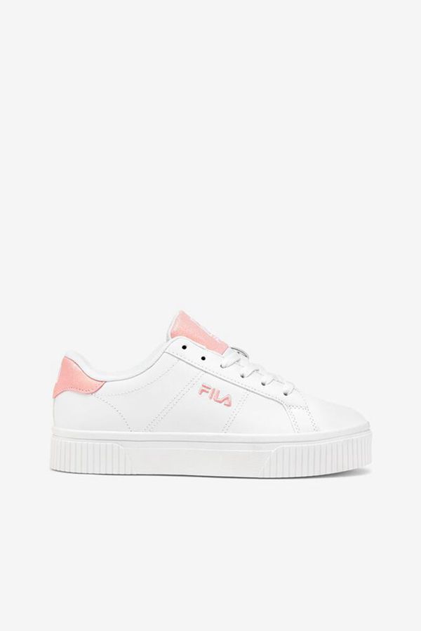 Tênis Fila Mulher Branco/Branco/Rosa - Fila Panache Glitter En Portugal,LOIA-23089